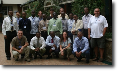 Group photo from the ccTLD workshop held in Nairobi, Kenya, 2005