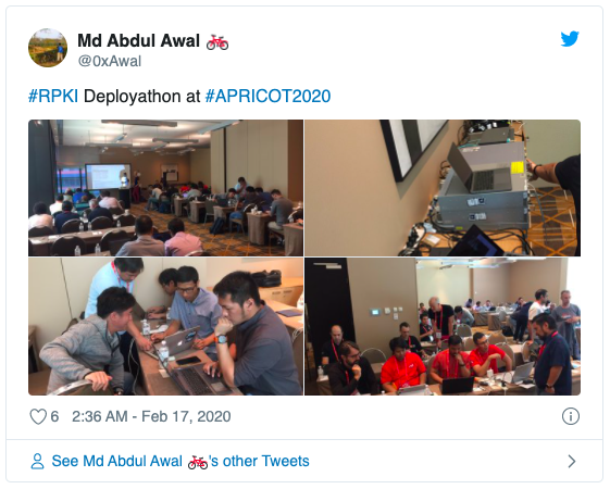 RPKI Deployathon at APRICOT 2020 in Melbourne, Australia