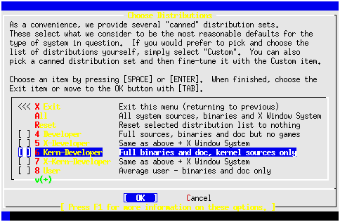Choose Distribtutions